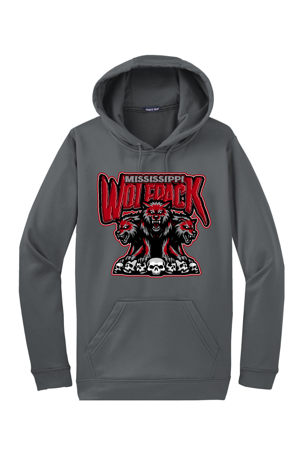 Mississippi Wolfpack | Adult | Sport-Tek Sport-Wick Fleece Hooded Pullover