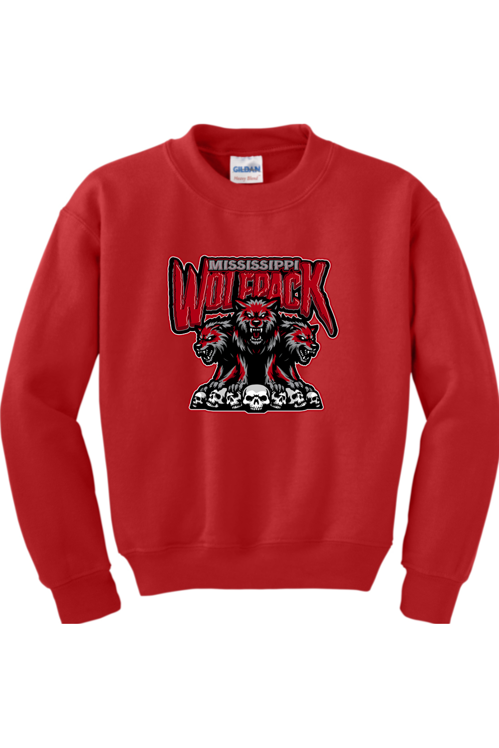 Mississippi Wolfpack | Youth | Gildan Heavy Blend Crewneck Sweatshirt