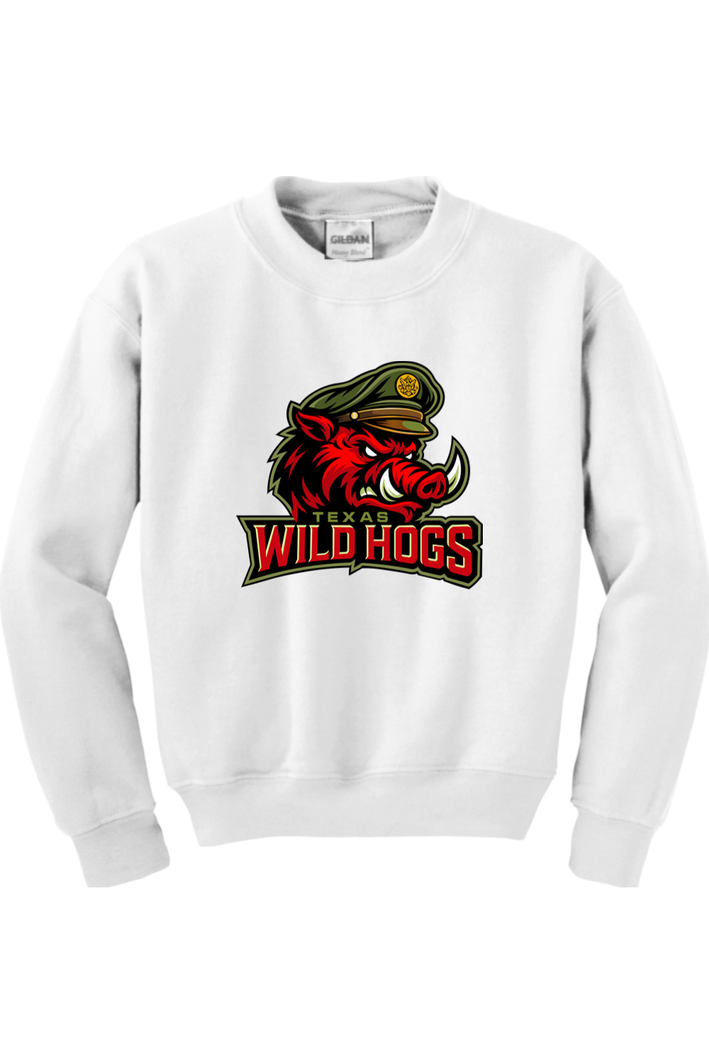 Texas Wild Hogs | Youth | Gildan Heavy Blend Crewneck Sweatshirt