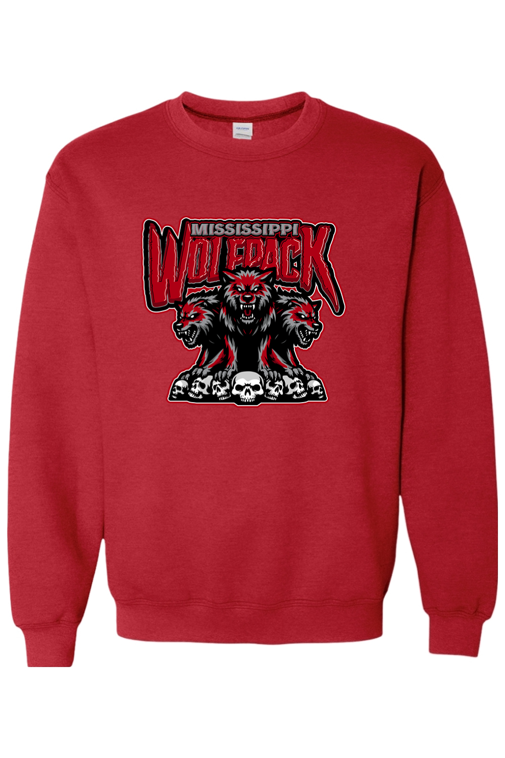 Mississippi Wolfpack | Adult | Gildan Heavy Blend Crewneck Sweatshirt