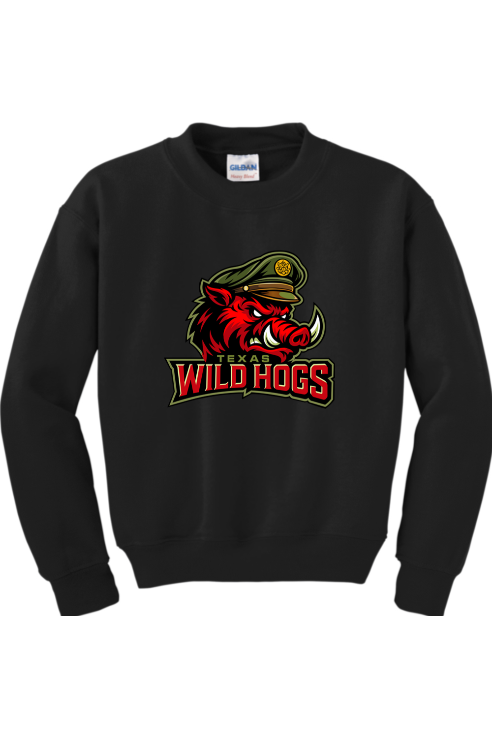 Texas Wild Hogs | Youth | Gildan Heavy Blend Crewneck Sweatshirt