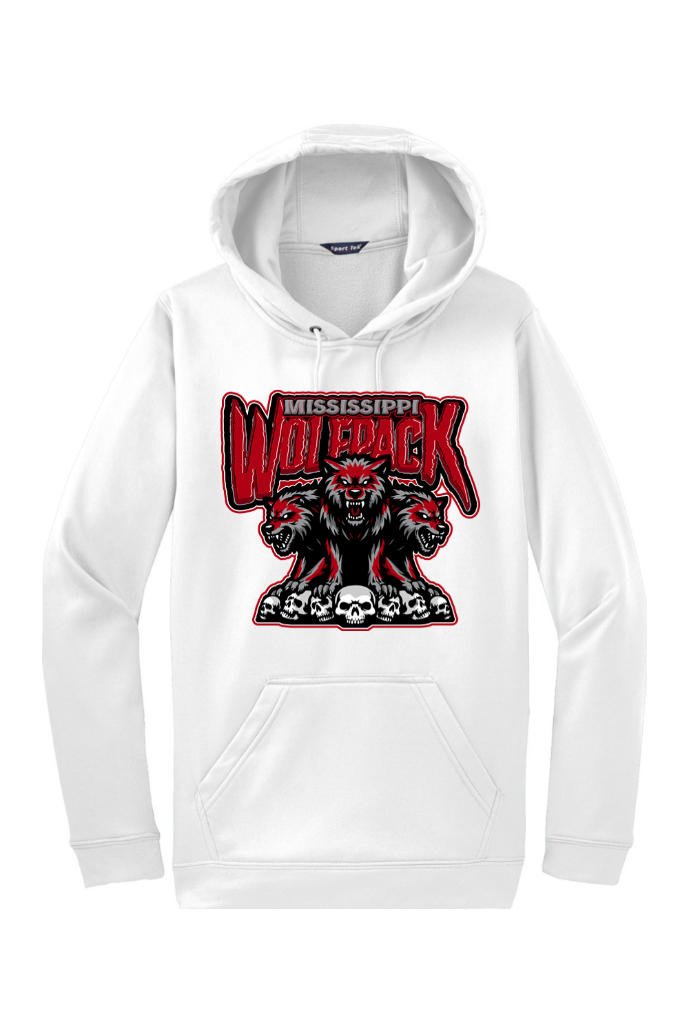 Mississippi Wolfpack | Adult | Sport-Tek Sport-Wick Fleece Hooded Pullover