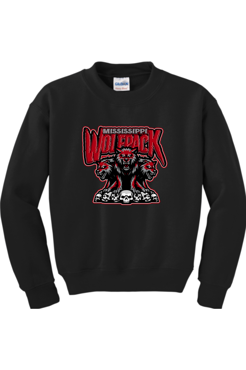 Mississippi Wolfpack | Youth | Gildan Heavy Blend Crewneck Sweatshirt