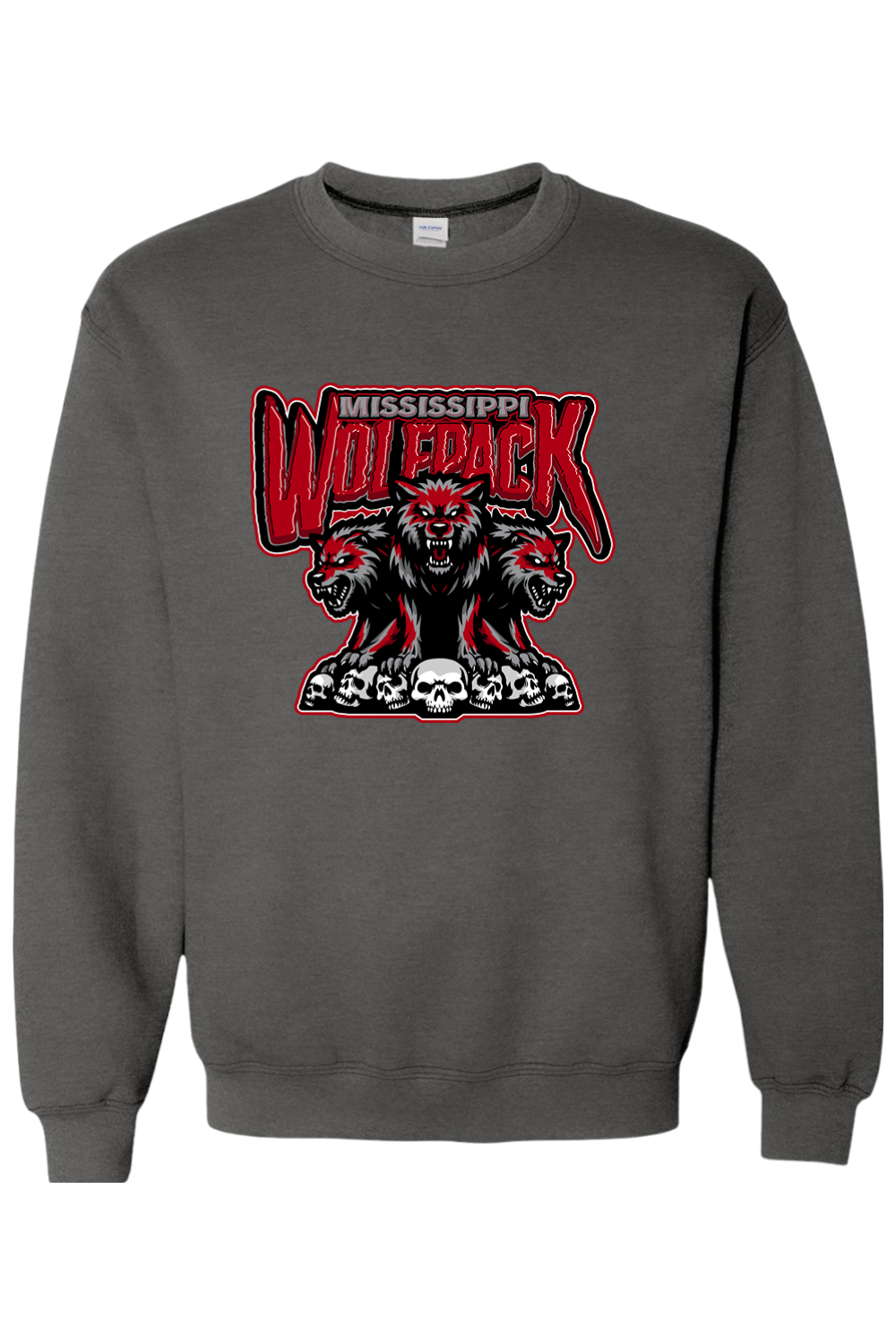 Mississippi Wolfpack | Adult | Gildan Heavy Blend Crewneck Sweatshirt