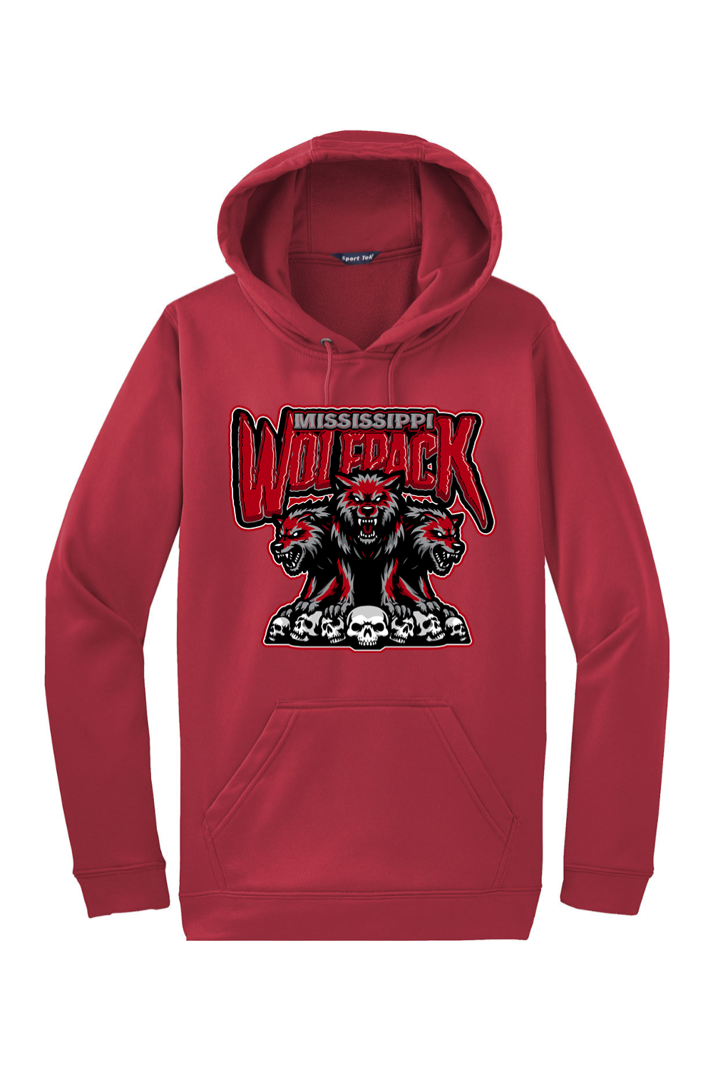 Mississippi Wolfpack | Adult | Sport-Tek Sport-Wick Fleece Hooded Pullover