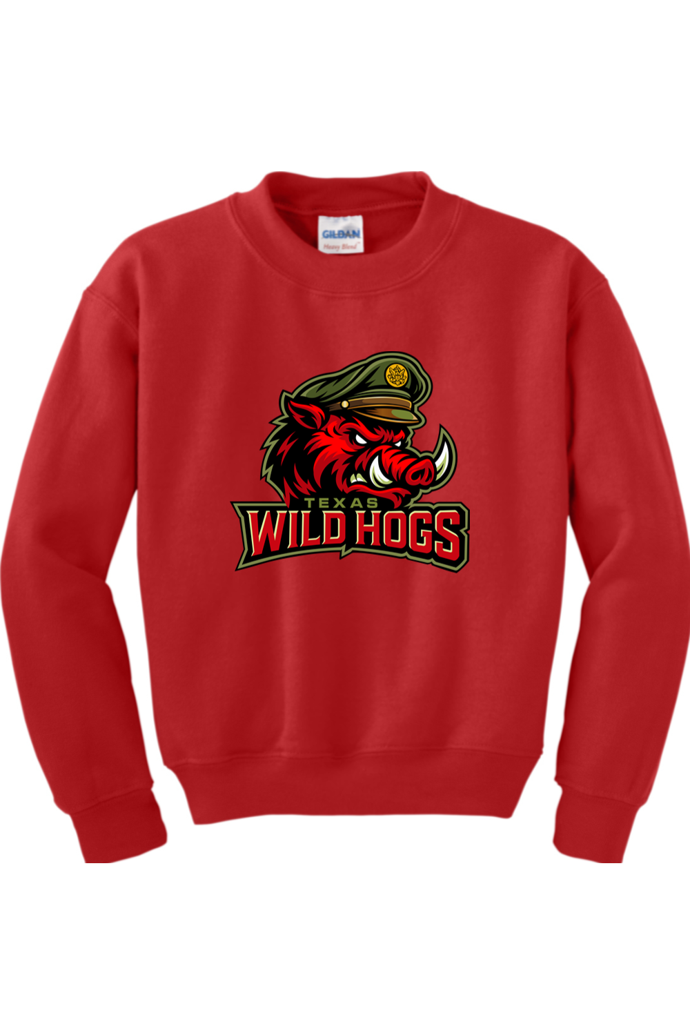 Texas Wild Hogs | Youth | Gildan Heavy Blend Crewneck Sweatshirt