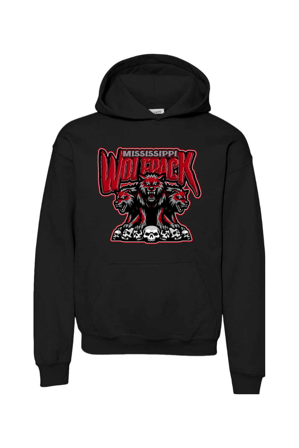 Mississippi Wolfpack | Youth | Gildan Heavy Blend Hooded Sweatshirt