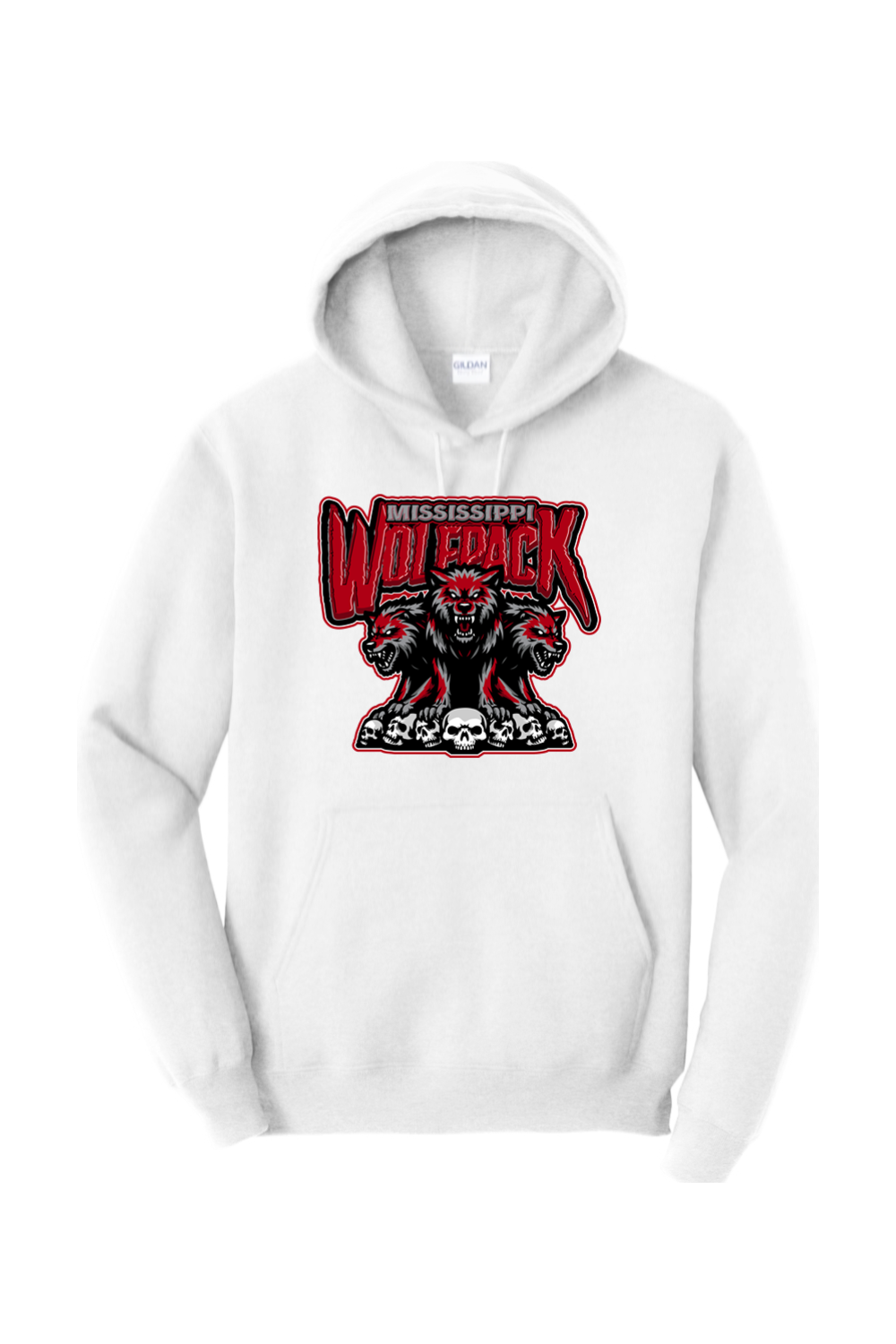 Mississippi Wolfpack  | Adult | Gildan Heavy Blend Hooded Sweatshirt