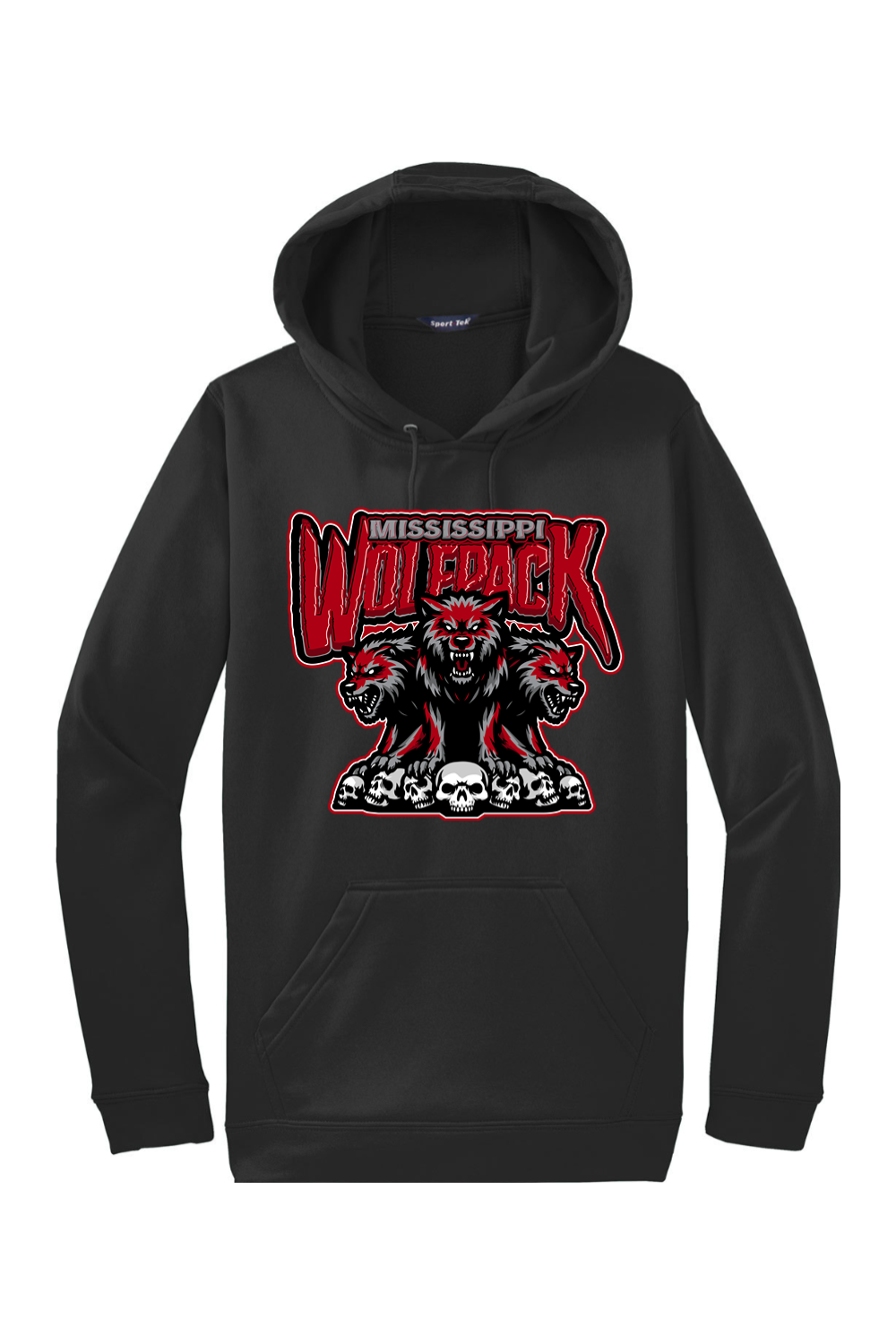 Mississippi Wolfpack | Adult | Sport-Tek Sport-Wick Fleece Hooded Pullover