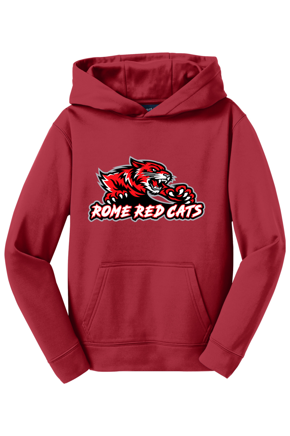 Rome Red Cats | Youth | Sport-Tek Sport-Wick Fleece Hooded Pullover