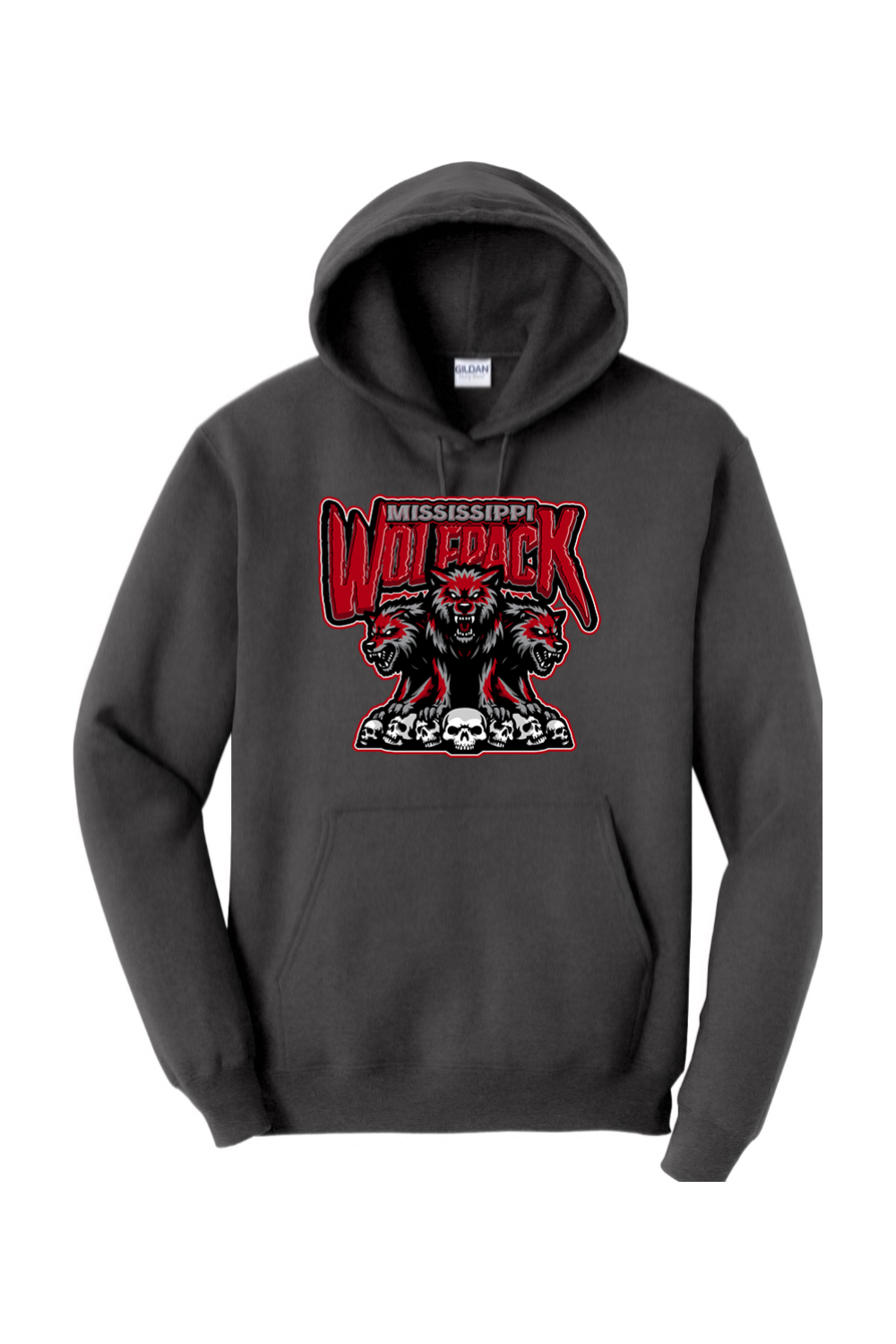 Mississippi Wolfpack  | Adult | Gildan Heavy Blend Hooded Sweatshirt