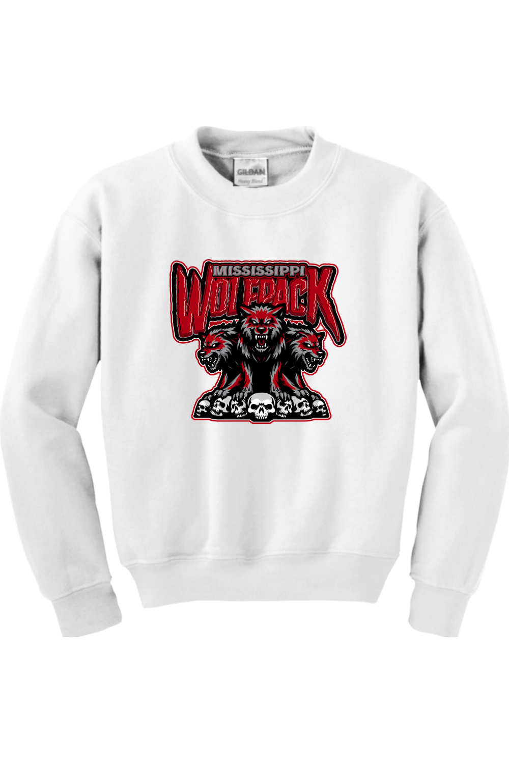 Mississippi Wolfpack | Youth | Gildan Heavy Blend Crewneck Sweatshirt