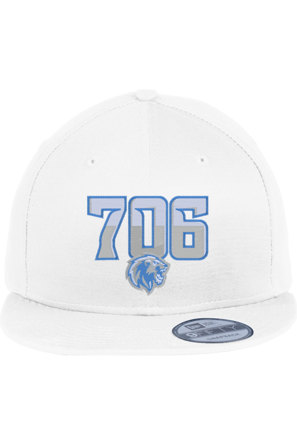 New Era Flat Bill Snapback Embroidered Hat