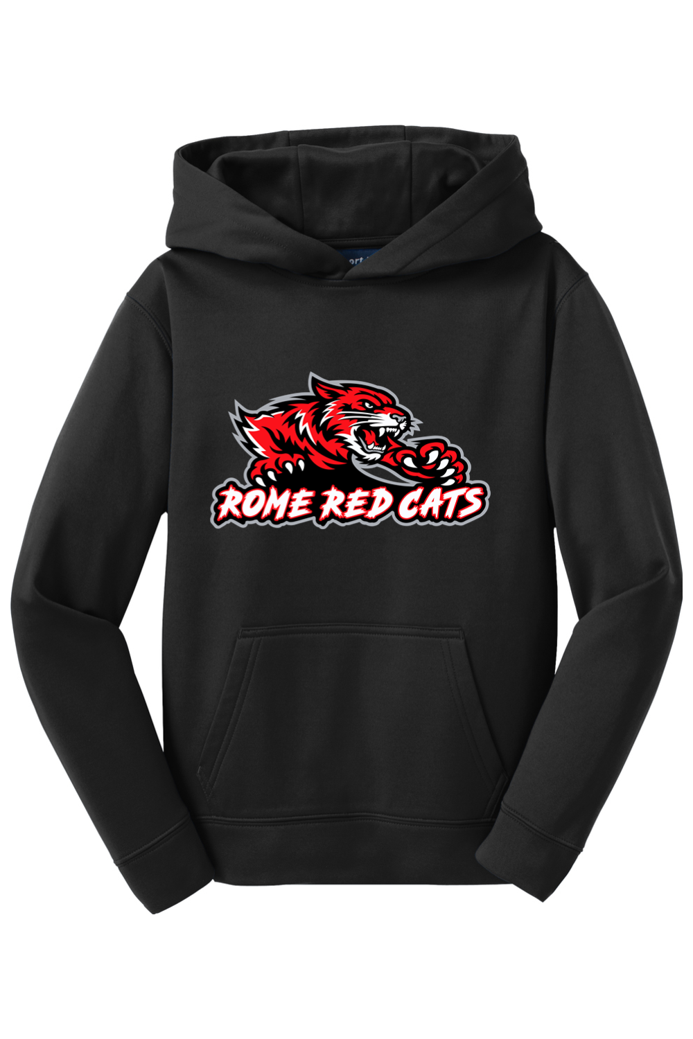 Rome Red Cats | Youth | Sport-Tek Sport-Wick Fleece Hooded Pullover