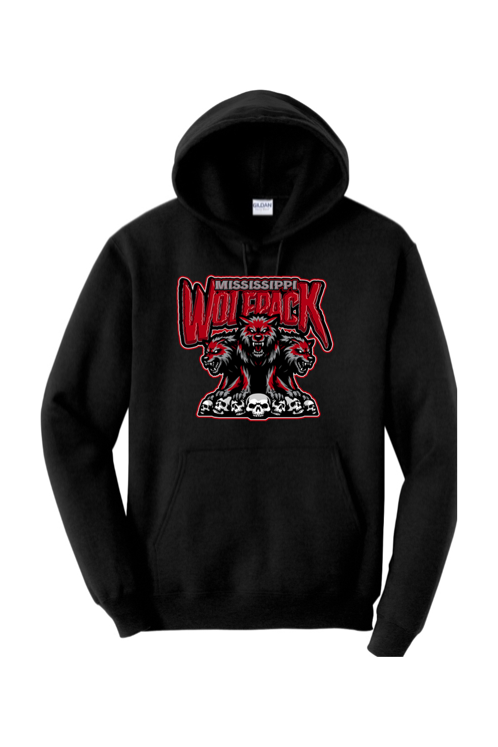 Mississippi Wolfpack  | Adult | Gildan Heavy Blend Hooded Sweatshirt