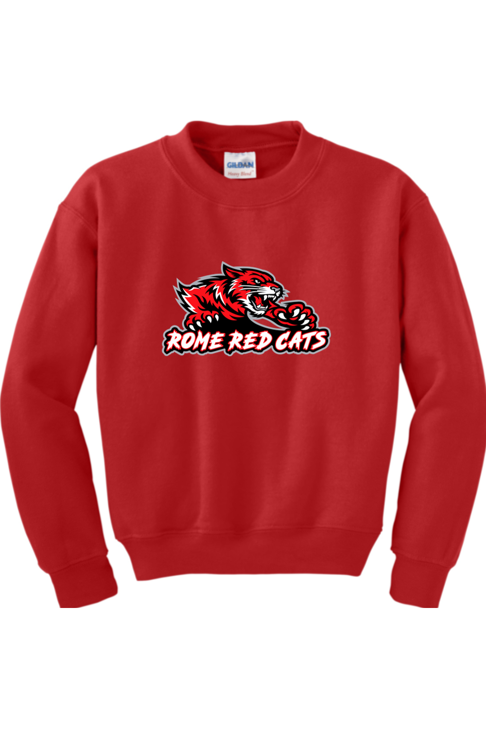 Rome Red Cats | Youth | Gildan Heavy Blend Crewneck Sweatshirt