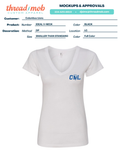 COL - Ladies V-Neck 1540 - White